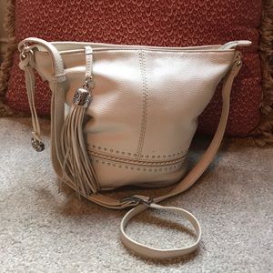 Brighton cream leather bag